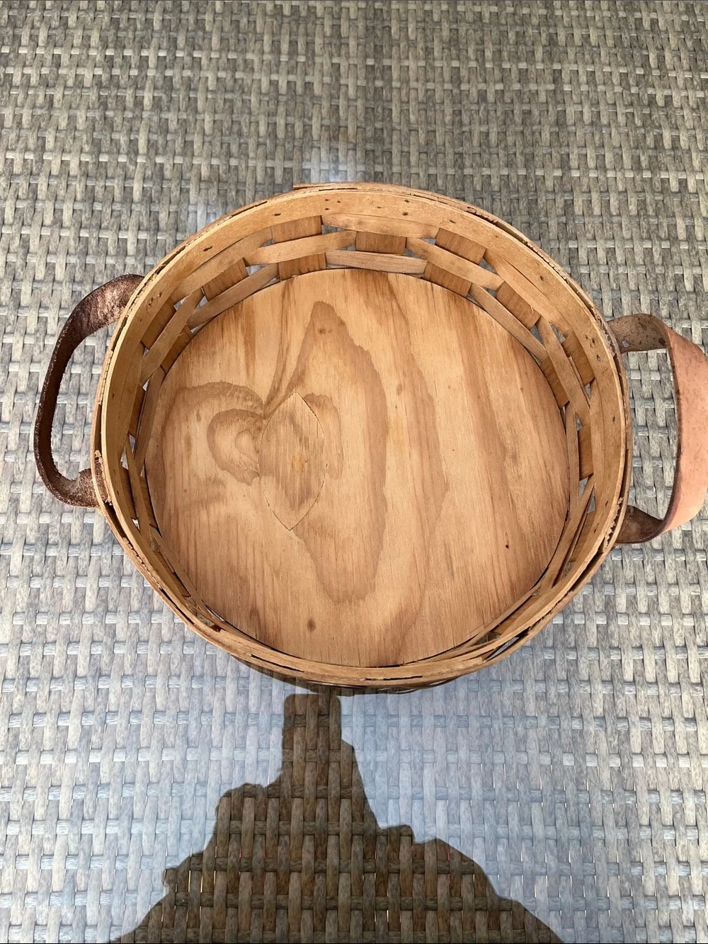 Vintage 13” x 4” Peterboro Maple Basket
